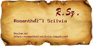 Rosenthál Szilvia névjegykártya