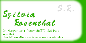 szilvia rosenthal business card